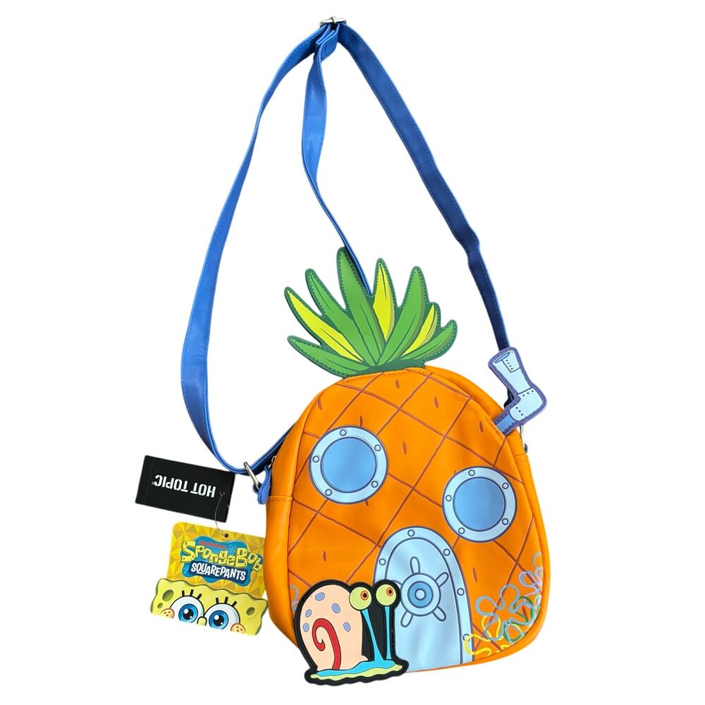 Hot Topic SpongeBob SquarePants pineapple Gary crossbody bag purse NWT